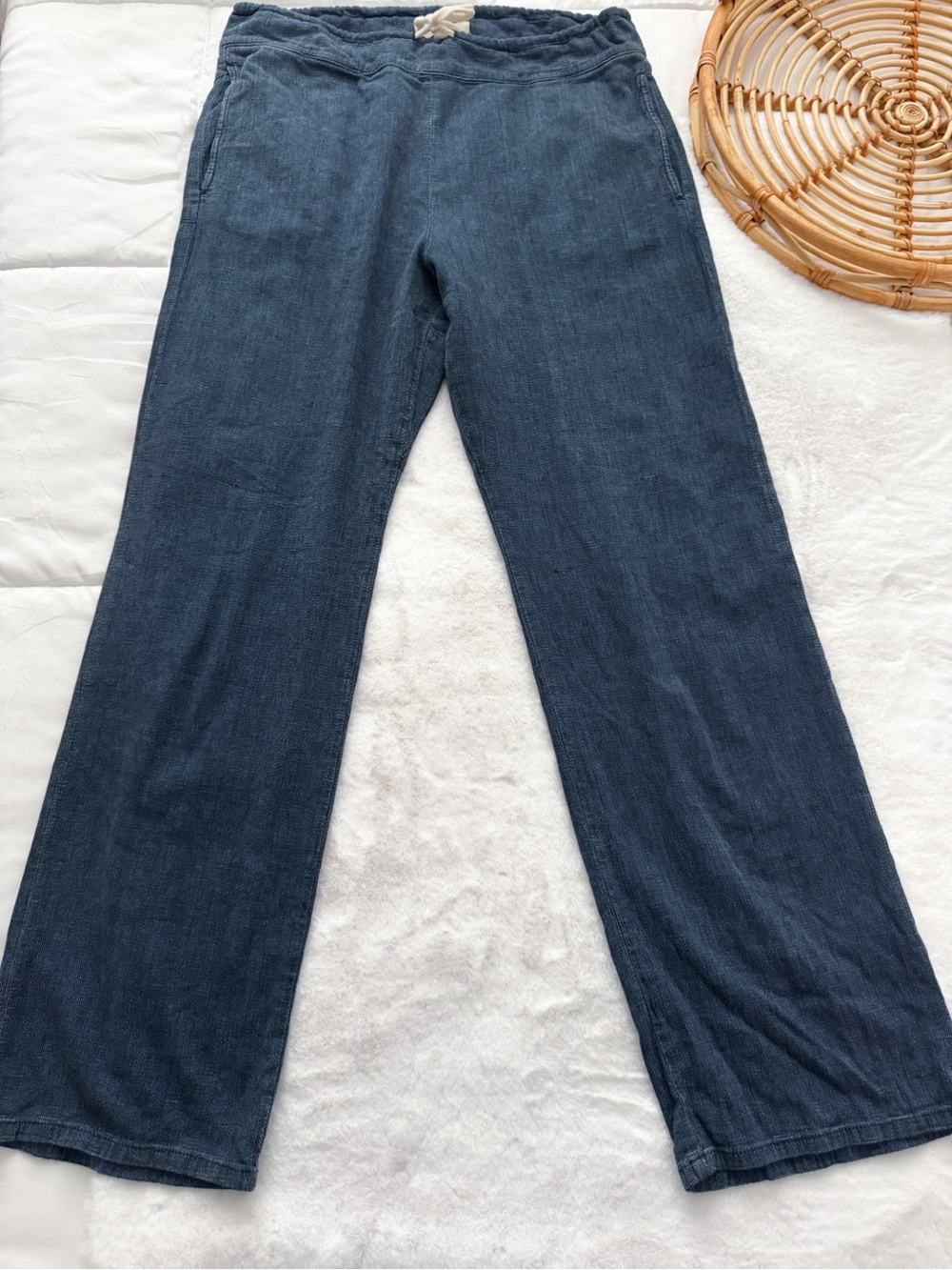 Imogene + Willie Fethiye Pant Faded Blue Drawstring Lounge Pants M Unisex - Picture 8 of 16